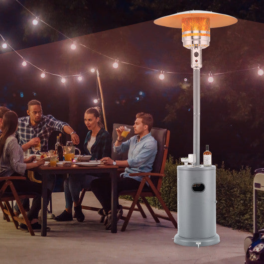 50000 BTU Propane Patio Heater with Round Table Design-Gray