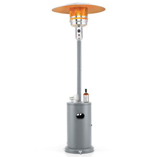 50000 BTU Propane Patio Heater with Round Table Design-Gray