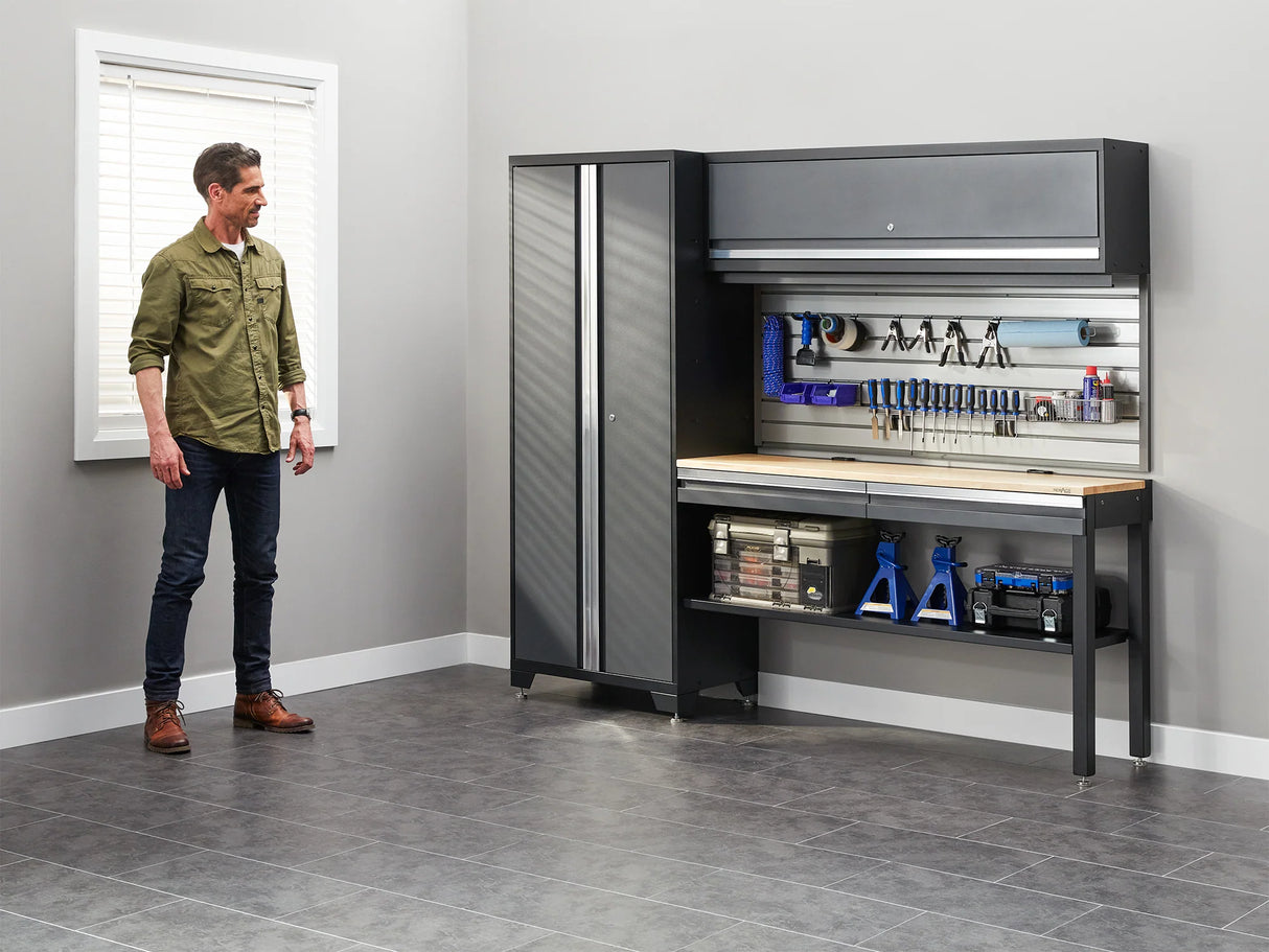 Bold Series 8 Piece Set with 30 in Locker, Wall Cabinet and Worktop