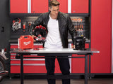 56 In. Manual Adjustable Height Worktable with Drawer