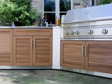 Outdoor Kitchen Stainless Steel 5 Piece Cabinet Set with 2-Door, Bar, Grill and Corner Cabinets