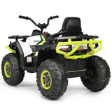 12 V Kids Electric 4-Wheeler ATV Quad with MP3 and LED Lights-White