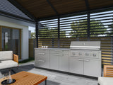 Outdoor Kitchen Stainless Steel 5 Piece Cabinet Set with 2-Door, Bar, Grill and Corner Cabinets