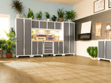Bold Series 3 Piece Cabinet Set with Wall Cabinets and 72 In. Display Shelf