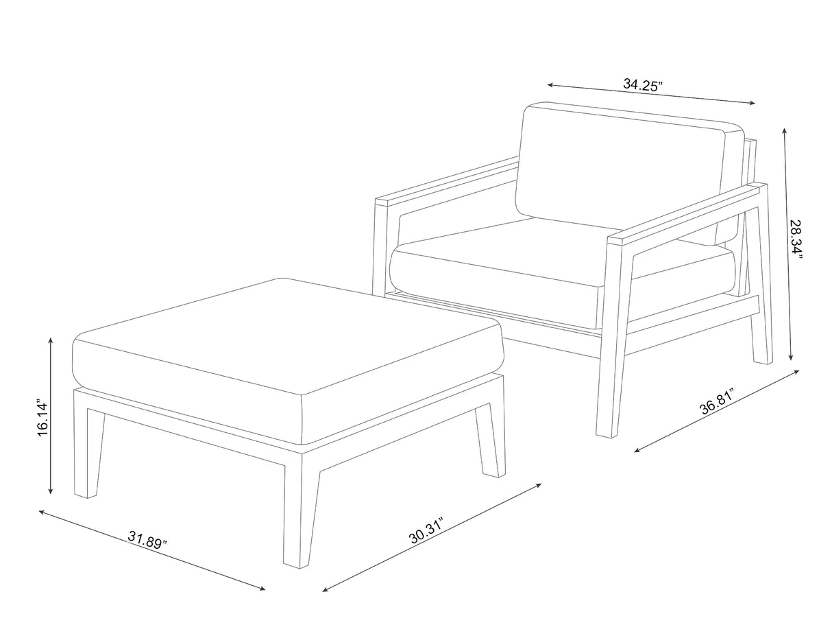 Lakeside Chat Chair with Ottoman