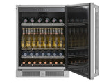 Outdoor Kitchen Aluminum 5 Piece Cabinet Set with 3-Drawer, 2-Door Cabinet, Countertops and Fridge