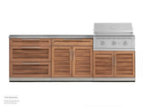 Outdoor Kitchen Stainless Steel 3 Piece Cabinet Set with 3-Drawer, Bar and Grill Cabinet