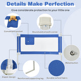 57 Inch Toddlers Vertical Lifting Baby Bed Rail Guard with Lock-Blue