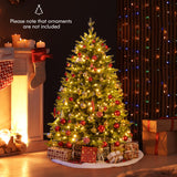 5 Feet Artificial Xmas Tree Hinged with 11 Lighting Modes and Remote Control-5 ft