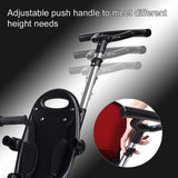 4-in-1 Kids Tricycle with Adjustable Push Handle-Red