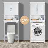 Over the Toilet Storage Cabinet Bathroom Organizer with Adjustable Shelf-White