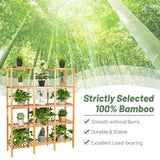 Multifunctional Bamboo Shelf Flower Plant Display Stand