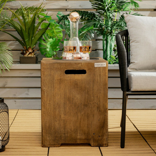 16 Inch Outdoor Hideaway Table Cover for Standard 20 LBS Propane Tank-B