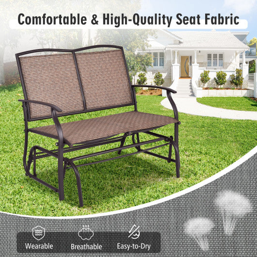 Outdoor Iron Patio Rocking Chair for Backyard and Lawn