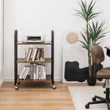 Foldable Rolling Cart with Storage Shelves for Kitchen-3-Tier