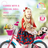 Kids Bicycle with Training Wheels and Basket for Boys and Girls Age 3-9 Years-14 inches