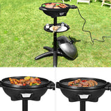 1350 W Outdoor Electric BBQ Grill with Removable Stand Easy to Install-Black