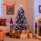 5 FT Flocked Christmas Tree with 8 Lighting Modes