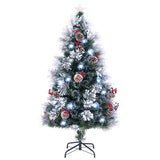 5 FT Flocked Christmas Tree with 8 Lighting Modes