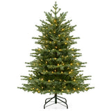 5/6/7 Feet Artificial Christmas Tree with 1426/2116/3156 Lush PVC and 200/300/400 Warm White LED Lights-5 fit
