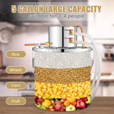 5 Gal 40 L Water Juicer Maker with 2 Stainless Steel Pots-5 Gal