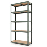 5-Tier Heavy Duty Metal Shelving Unit with 2000 LBS Total Load Capacity-Gray