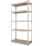 5-Tier Heavy Duty Metal Shelving Unit with 2000 LBS Total Load Capacity-Silver