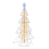 5 Feet Animated Christmas Tree with Warm and Cold LED Lights