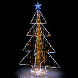 5 Feet Animated Christmas Tree with Warm and Cold LED Lights