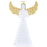 5 ft Festive Pre-Lit Angel with Halo and 150 LED Lights
