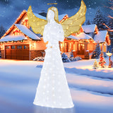 5 ft Festive Pre-Lit Angel with Halo and 150 LED Lights