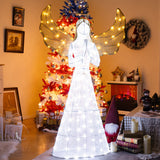 5 ft Festive Pre-Lit Angel with Halo and 150 LED Lights