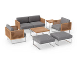 Monterey 6 Seater Chat Set with Coffee Table and Side Table