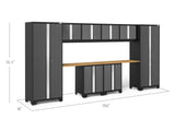 Bold Series 10 Piece Cabinet Set with Base, Wall Cabinet, 30 In. Locker and Worktop