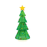 6.2 Feet Collapsible Christmas Tree with 200 Built-in LED Lights and Top Star Decoration