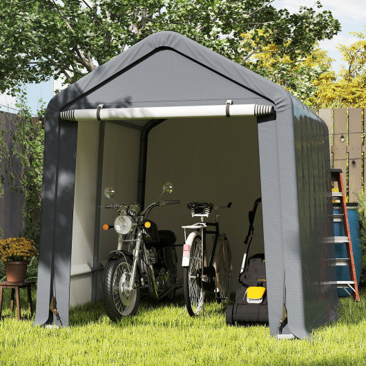 6 x 6.5/8 x 6.5 Feet Portable Motorcycle Outdoor Storage Shelter-8 Feet