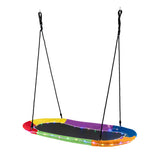 60 Inches Saucer Swing with LED Lights for Kids and Adults-Multicolor