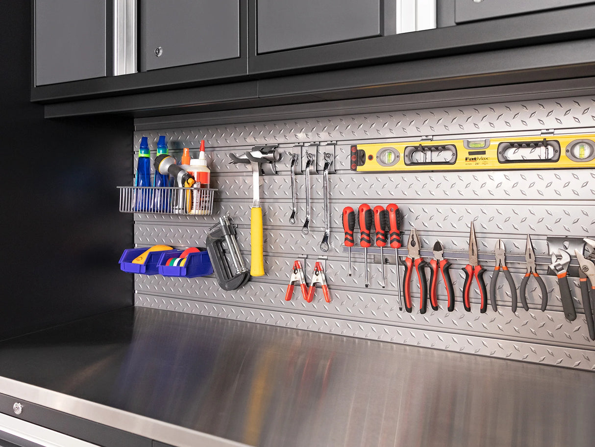 Pro Series 10 Piece Cabinet Set with Lockers, Wall, Tool Drawer Cabinets, and 56 In. Worktop