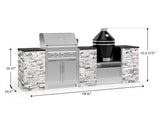 Outdoor Kitchen Signature Series 9 Piece Cabinet Set with Kamado, Platinum Grill and Grill Cabinet