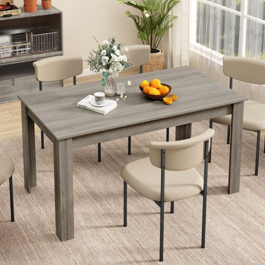 63 Inch Rectangular Modern Dining Kitchen Table-Light Gray