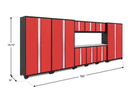 Bold Series 10 Piece Cabinet Set with 42 In. RTA Lockers
