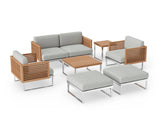 Monterey 6 Seater Chat Set with Coffee Table and Side Table