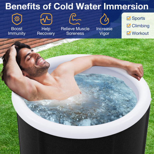 66 Gal Outdoor Ice Plunge Tub with Lid at Home