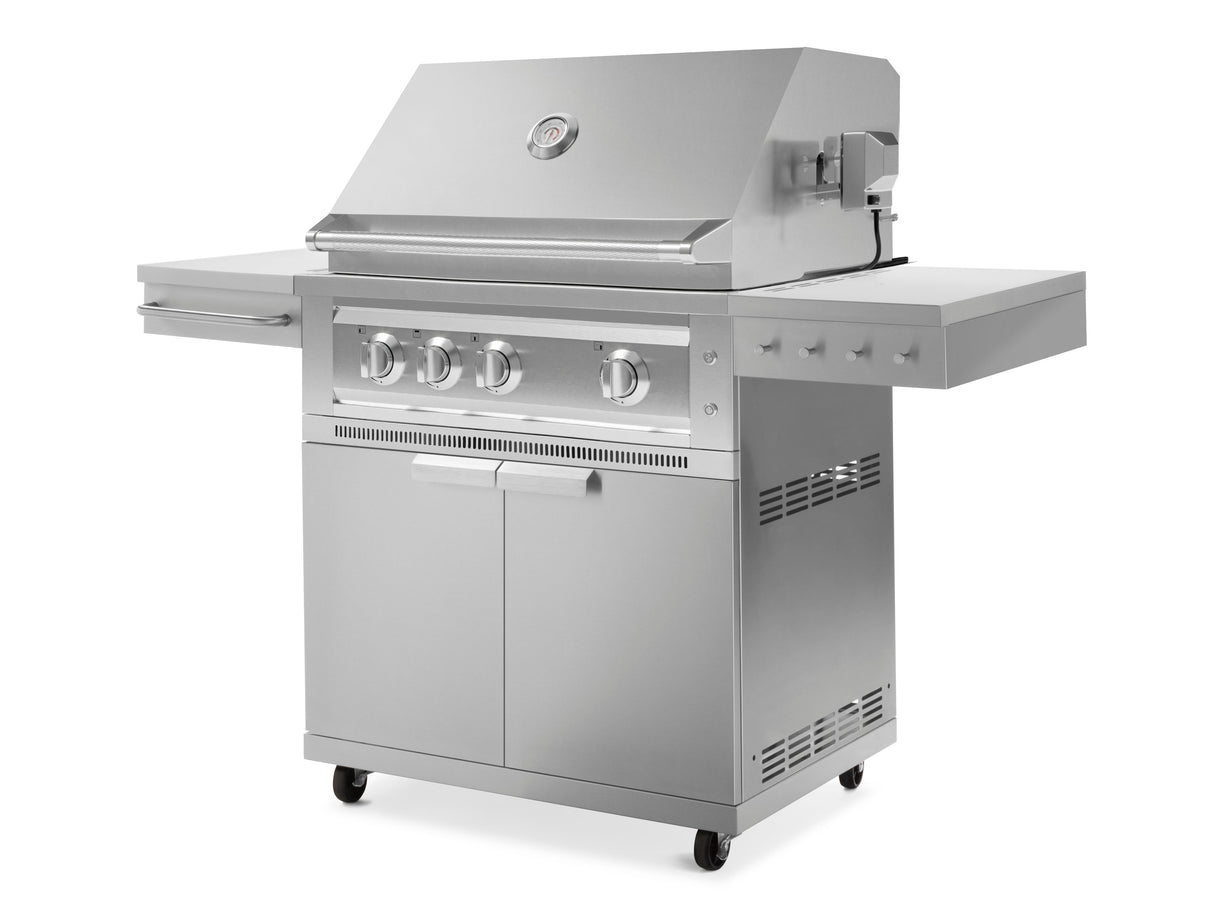 Outdoor Kitchen Grill Cart with Platinum Grill