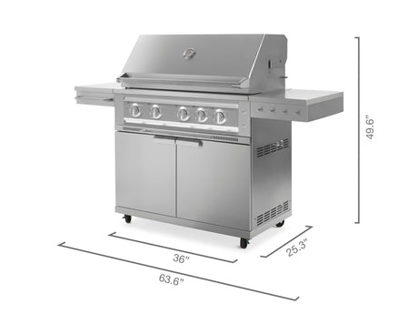 Outdoor Kitchen Grill Cart with Platinum Grill