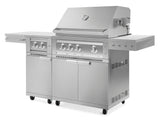 Outdoor Kitchen Grill Cart with Platinum Grill & Dual Side Burner