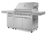 Outdoor Kitchen Grill Cart with Platinum Grill & Dual Side Burner