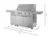 Outdoor Kitchen Grill Cart with Platinum Grill & Dual Side Burner