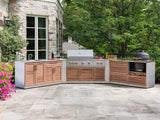 Outdoor Kitchen Stainless Steel 5 Piece Cabinet Set with 2-Door, Bar, Grill and Corner Cabinets