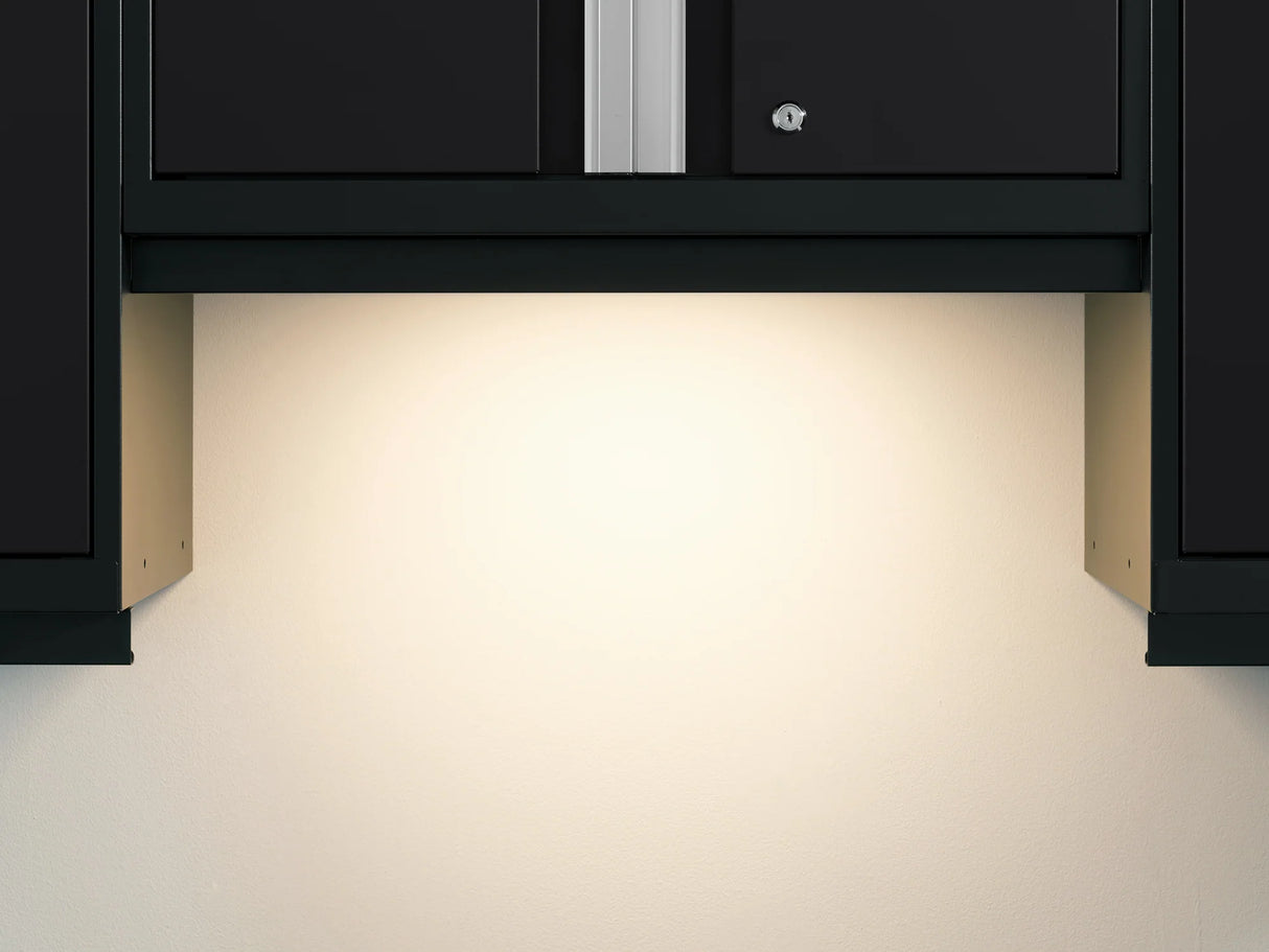 Bold Series 3 Piece Cabinet Set with Wall Cabinets and 72 In. Display Shelf